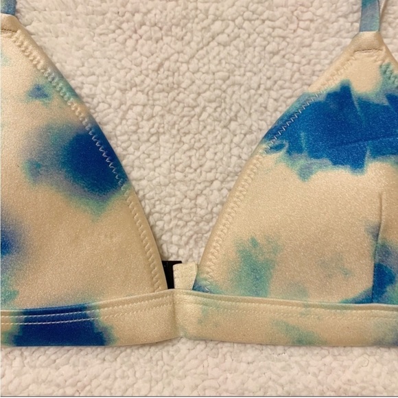 Triangl Bibi Luna Blue Cream Tie Dye Triangle Bikini Top Bright Swim - Picture 4 of 13